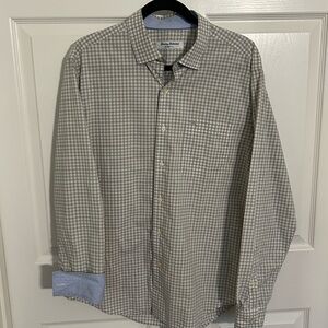 Tommy Bahama Men's Checkered Shirt - Gray and Light Blue